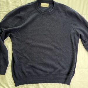 100% Cashmere Zara Blue Crewneck Sweater